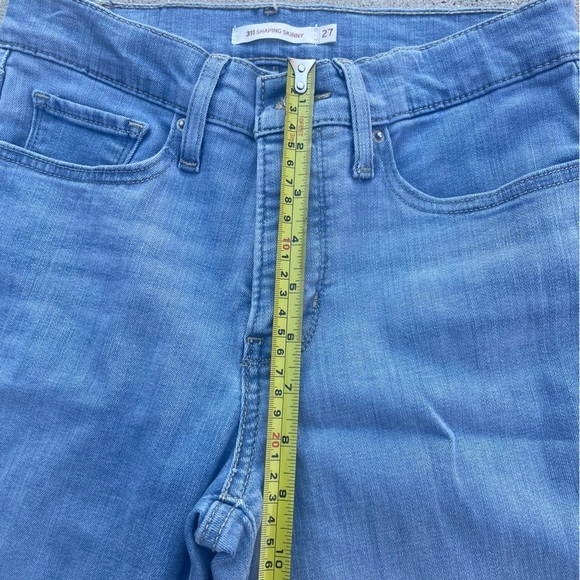 Levis Women’s 311 Shaping Skinny W27 L28 Blue Denim‎ Jeans Pants Mid Rise - Picture 3 of 6